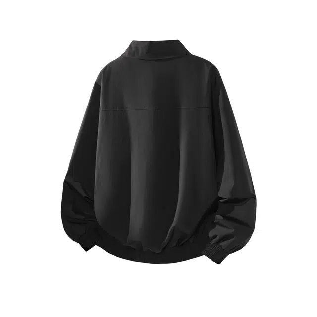 法文箱子 春秋季美式潮牌高级感痞帅飞行员软壳冲锋衣外套翻领棒球服夹克 男女同款