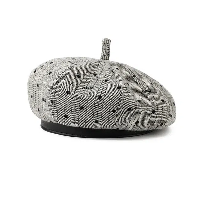 朵澜 八角画家大头围 聚酯纤维 贝雷帽 男女同款情侣款