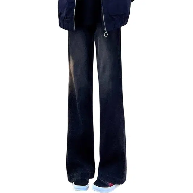 单爵 美式渐变长裤男款秋季水洗裤子直筒修身显瘦牛仔裤 男女同款