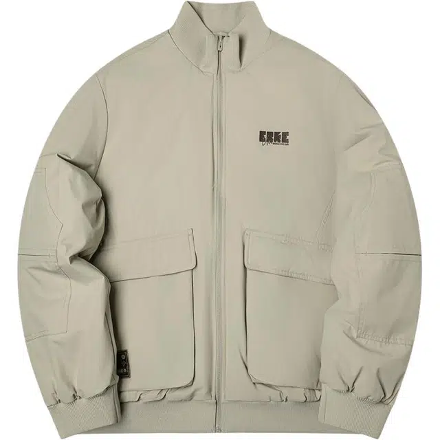 鸿星尔克 生活系列 字母立领拉链保暖休闲夹克外套 男女同款