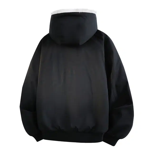 普鲁士多特蒙德 迷彩加绒加厚美式连帽保暖棉服 男女同款