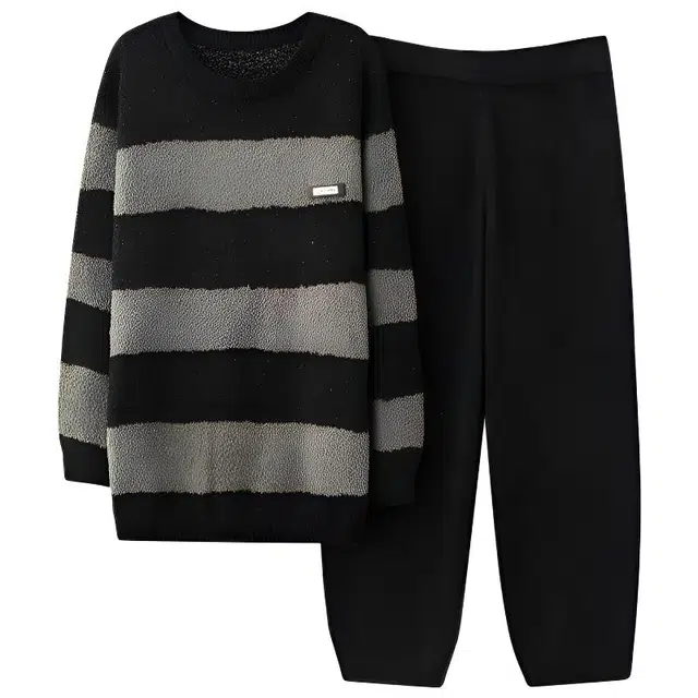 莫代尔 冬季款半边绒加绒加厚保暖大码珊瑚绒抗静电男家居服可外穿睡衣套装 男款