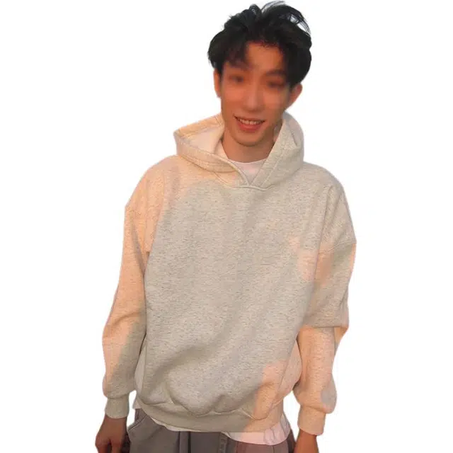 黑马漫画 美式高街连帽纯色高级感百搭慵懒风外套上衣卫衣 男女同款