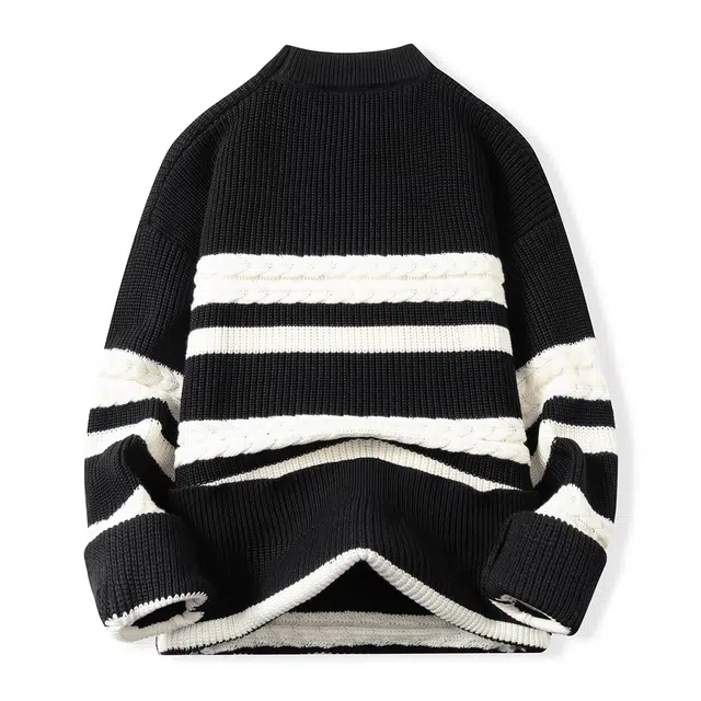 卡丹狄诺 秋冬季男士套头撞色上衣毛衣 男款