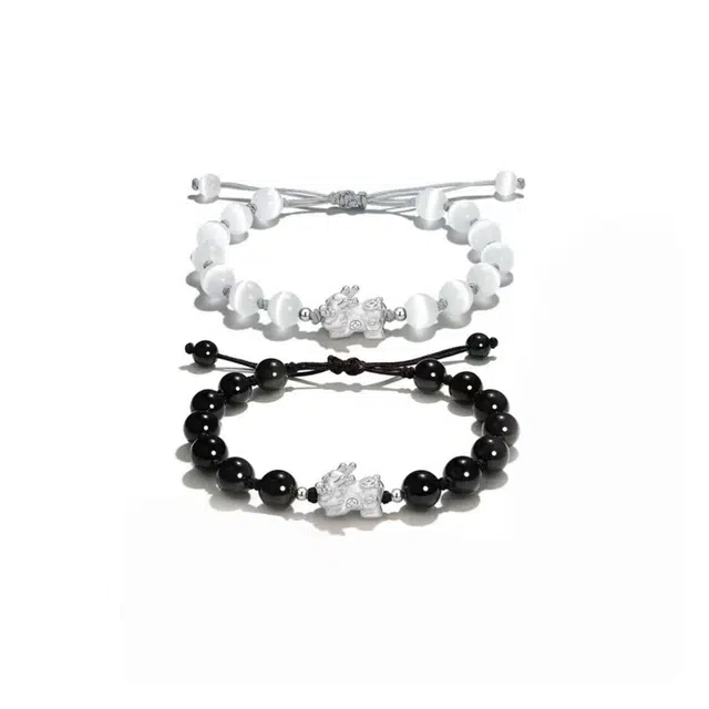 【财路广开的貔貅】 缇克玺 招财纳福吉祥如意好运国潮招财新中式小众国风转运 白玉菩提 手串 男女同款情侣款