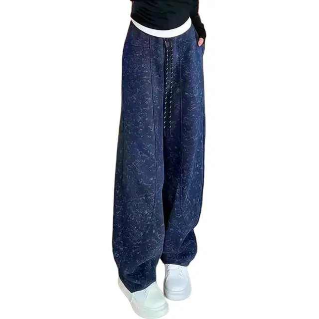 邦固依品 大码女装香蕉运动裤卫裤春秋款宽松垂感直筒阔腿裤子潮休闲裤 女款