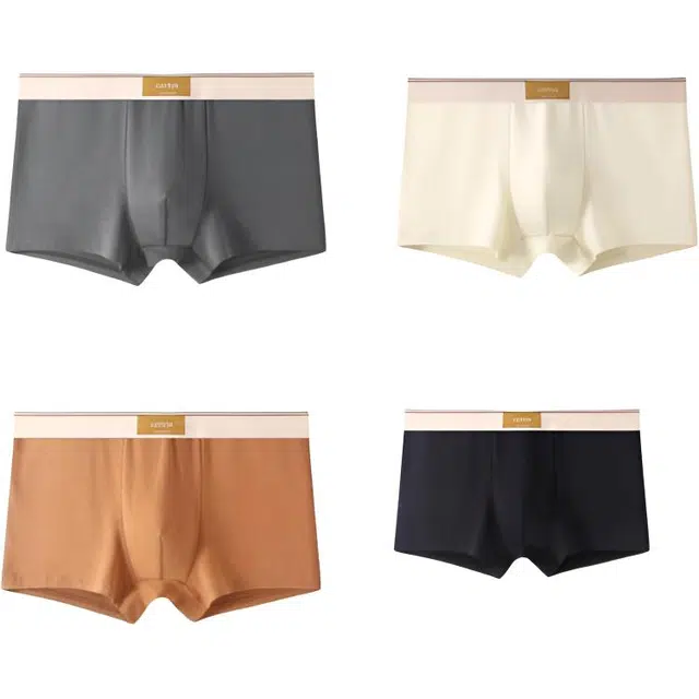 皇室品轩 男士纯棉抗菌裤青少年全棉透气四角裤男生短裤头裤衩夏平角内裤 男款