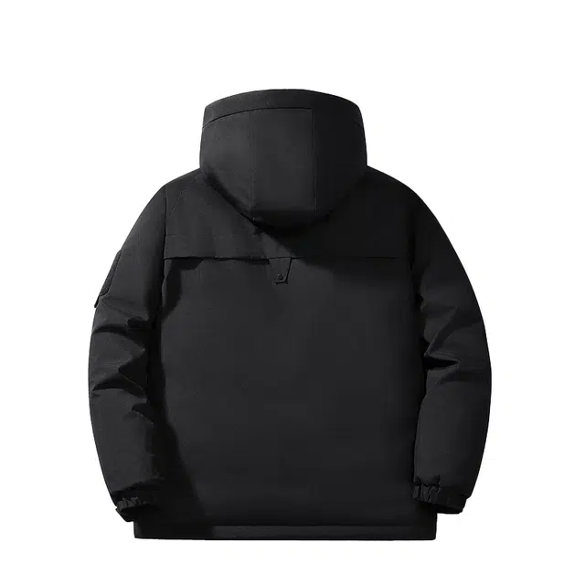 棉基因 冬季纯色多口袋拉链优质棉棒球服保暖高个小个子日系男简约潮流夹棉袄子美式高街工装风青少年职场通勤学院风棉衣外套 男女同款