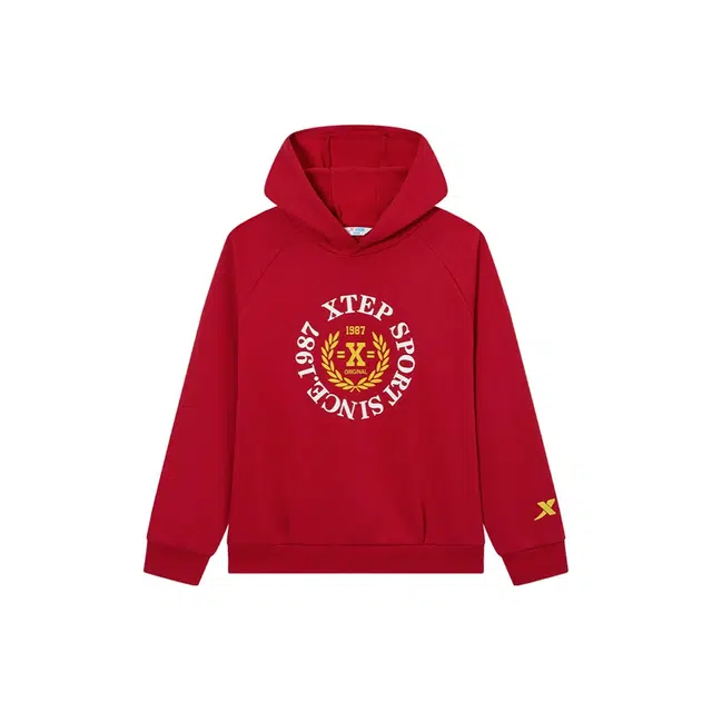 特步套头卫衣 休闲时尚简约圆领舒适运动百搭