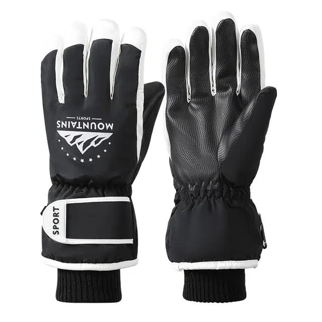 俞兆林 滑雪冬季加绒保暖防寒户外骑车登山爬雪山装备可触屏防泼水东北零下抗寒防风 加厚 运动手套 男款