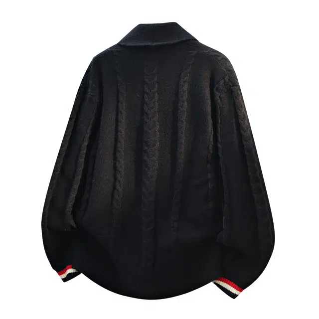 吾皇猫 原创美式复古慵懒风软糯设计感粗条纹浮雕西装领撞色针织开衫外套秋冬季百搭休闲宽松保暖加厚高级感单排扣长袖外穿毛衣 男女同款