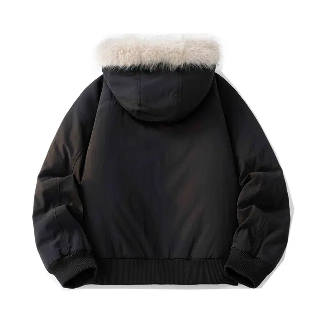 巴塞罗那足球俱乐部 美式学生高街基础款纯色字母印花休闲宽松保暖防风潮牌百搭棉服 男女同款