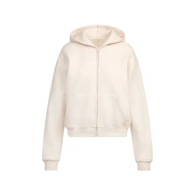 SKIMS COTTON FLEECE CLASSIC ZIP UP HOODIE