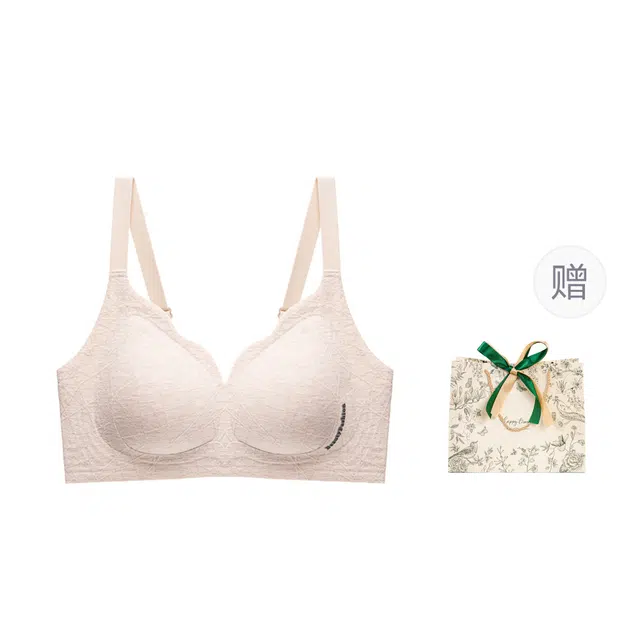 皇室品轩 无痕磨毛保暖小胸聚拢内衣女无钢圈一体式固定杯提拉 文胸 女款