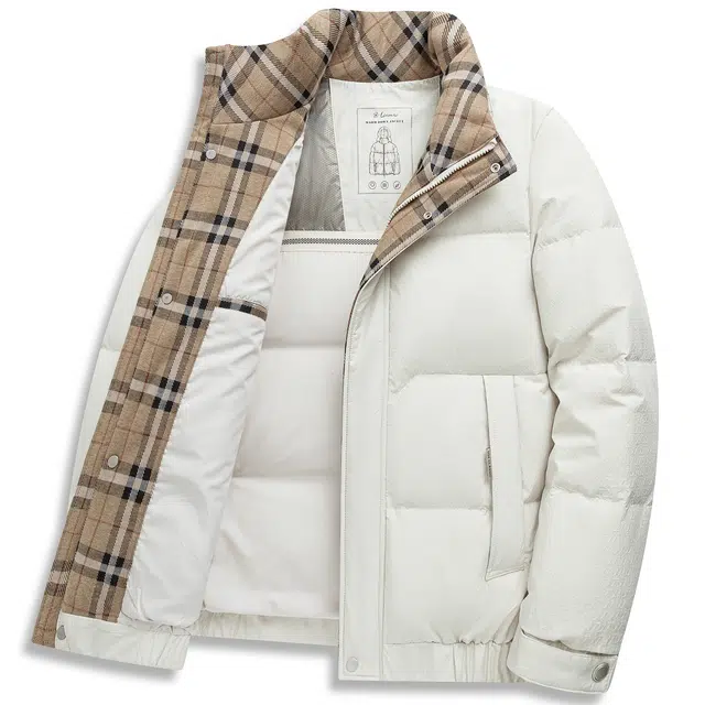 雅鹿 商务男立领短款保暖防风防寒夹克外套羽绒服 男款