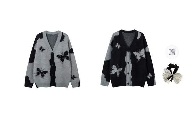 涂诗菲 韩版简约设计感时尚百搭休闲舒适宽松通勤气质高级感长袖毛衣男女情侣套装