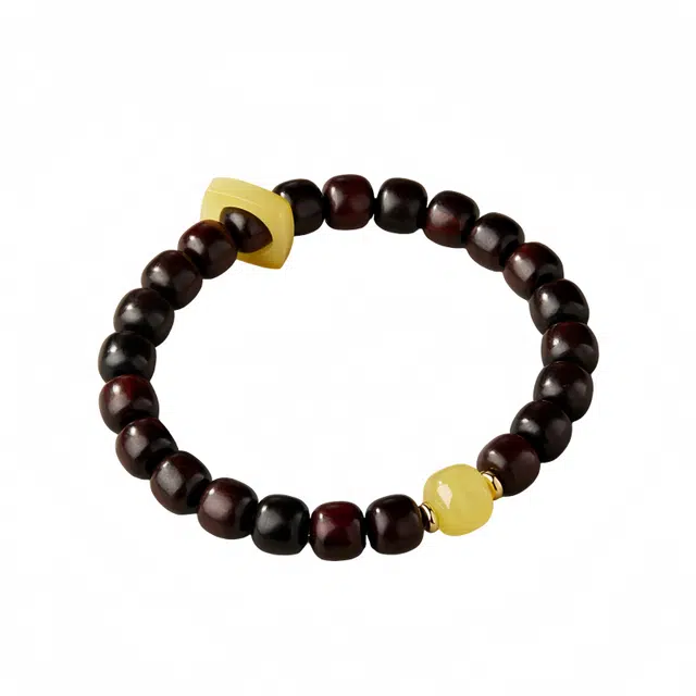 宣华意 【收藏级】新中式国风复古高级感文玩佛念珠转运珠 檀香木质 招财纳福 平安顺遂#好运 紫檀属 木作手串 男女同款情侣款