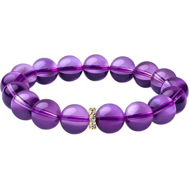 老庙 福禄好运紫九紫离火能量加持 时尚轻奢精致转运优雅浪漫高级感百搭 事业顺遂前程似锦天然 紫水晶 手串 女款