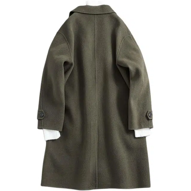 宫奴 日系复古潮牌时尚简约休闲百搭双面羊毛呢大衣 男女同款