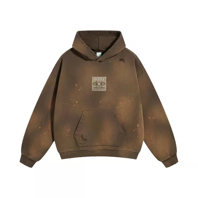 MIND ERROR Vintage Stamp Print Pullover Sweatshirt