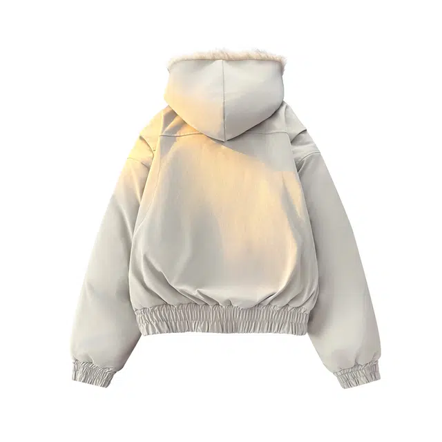 明尼凯 美式复古高街潮牌毛领座山雕慵懒氛围感宽松休闲舒适百搭结构加厚保暖短款小众个性痞帅时尚潮流连帽情侣款外套棉服 男女同款