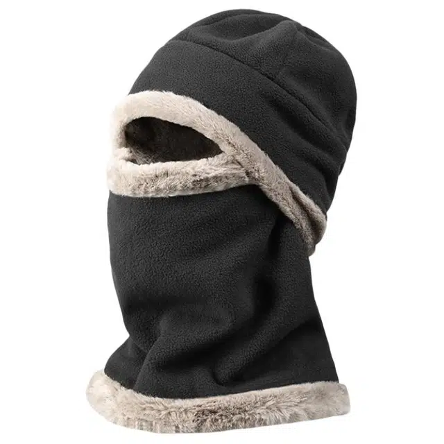 战术鸟 加绒护耳防寒大头围保暖帽 仿真兔毛 绒线帽 男女同款情侣款