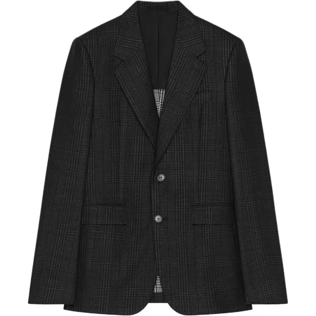 纪梵希 格纹翻领单排扣胸带长袖西装外套 男款