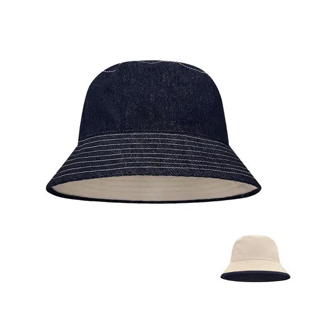 朵澜 日系复古牛仔双面戴休闲百搭遮阳防晒盆帽 腈纶 渔夫帽 女款