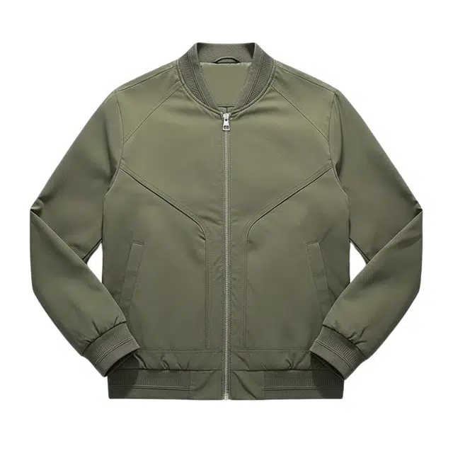 半空山 美式复古纯色简约轻熟痞帅百搭宽松潮流飞行教练工装棒球领夹克外套 男女同款