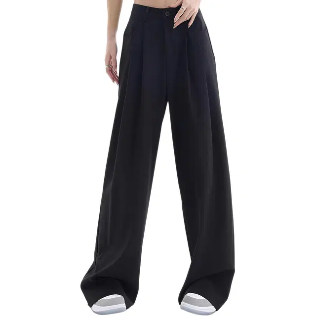 囍鱼少女 山本暗黑风原创垂坠感宽松拖地裤阔腿裤男女裤子西装裤 女款