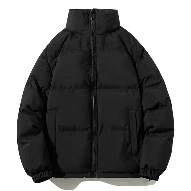 棉基因 冬季极简修身纯色优质棉棒球服保暖高个小个子日系男简约潮流夹棉袄子美式高街工装风青少年职场通勤学院风棉衣外套 男女同款