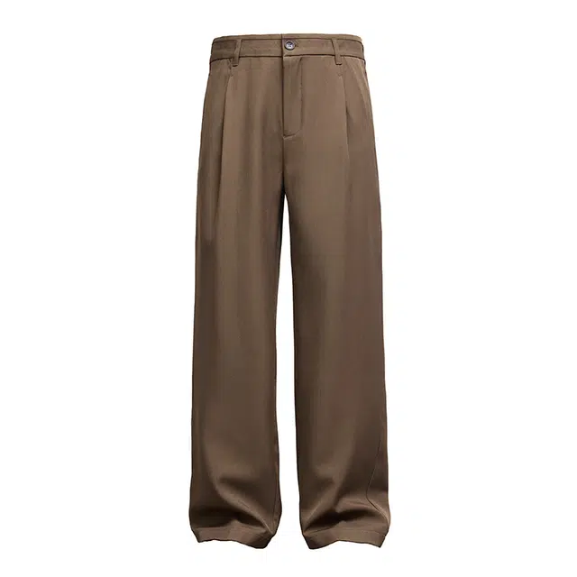 古先森 秋款 男士复古垂感痞帅时尚西装裤 宽松松弛感廓形直筒裤 男款 静奢感拉满