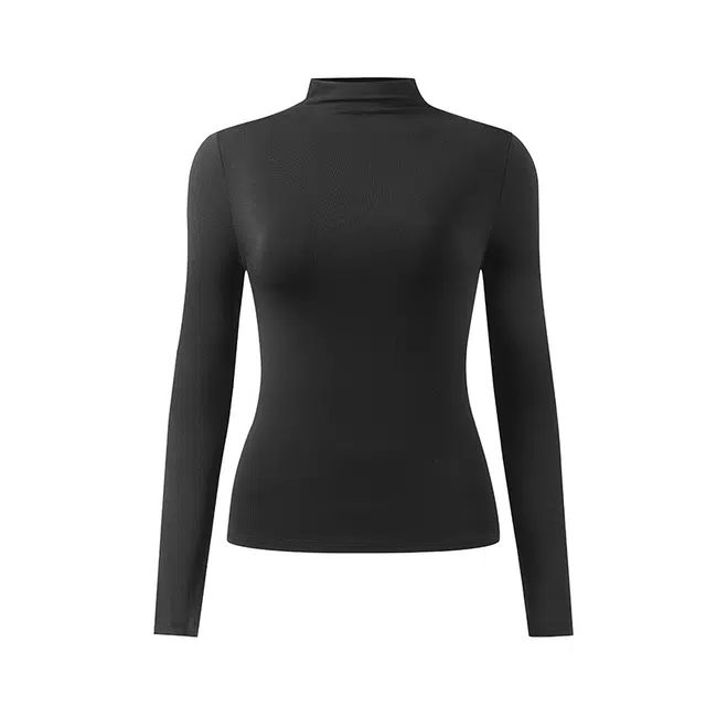 都市丽人 半高领内搭高级感修身显瘦莫代尔磨毛腈纶发热秋衣打底衣 女款