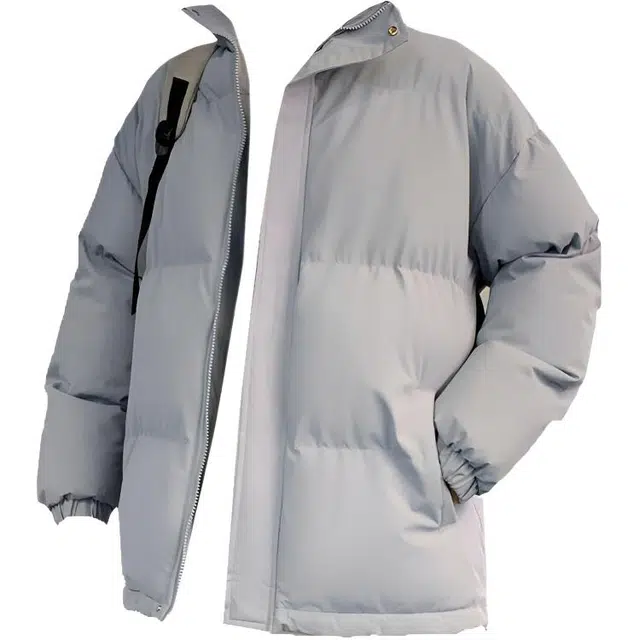 棉基因 春秋季减龄感纯色街拍防寒优质棉拉链棒球服高个子小个子日系男简约潮流美式高街工装风青少年职场通勤学院风棉衣外套 男女同款