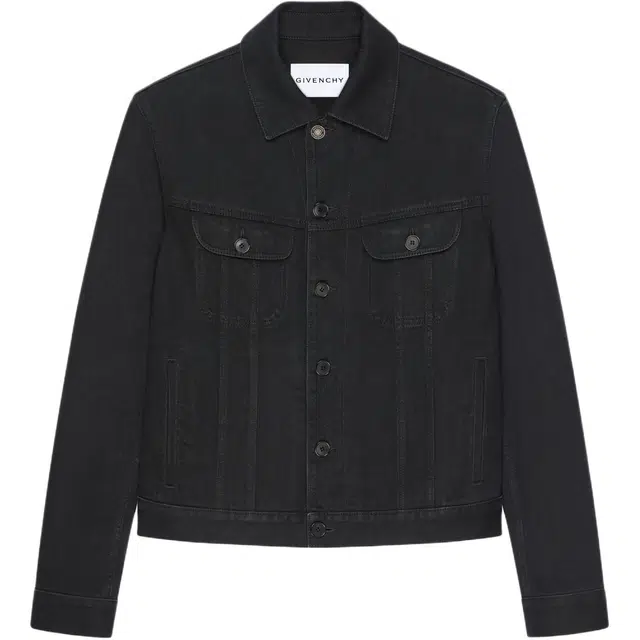 纪梵希 纯色棉质单排扣牛仔外套 男款