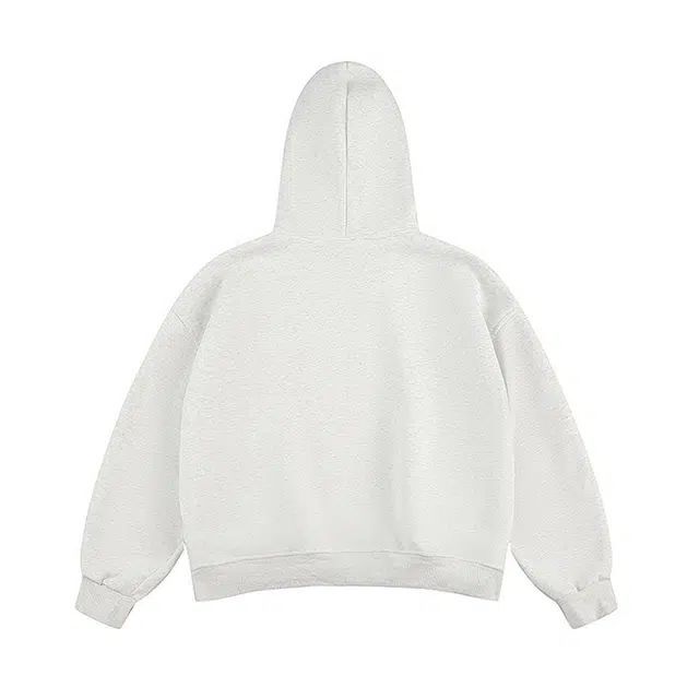 黑马漫画 美式高街连帽纯色高级感百搭慵懒风外套上衣卫衣 男女同款