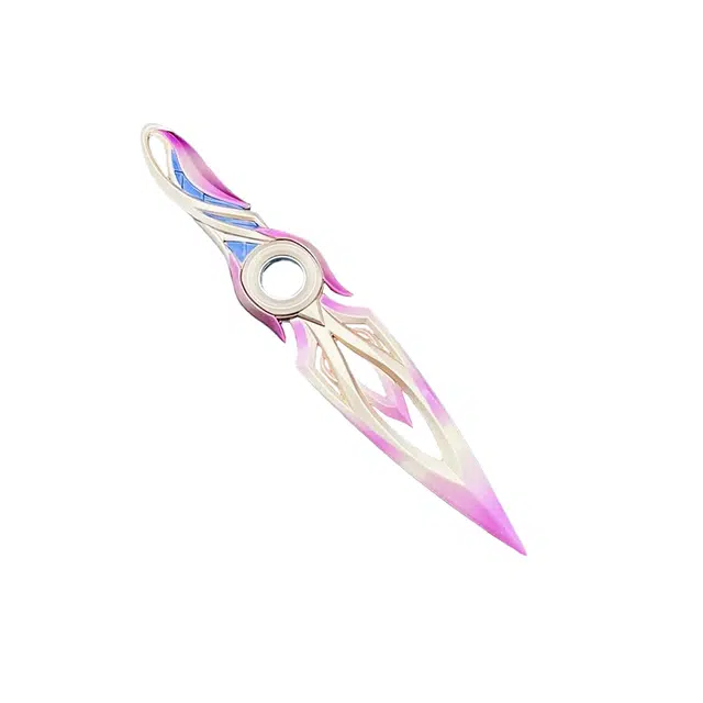 布朵 高颜值落英飞旋旋转苦无合金樱花旋转刀 成品模型