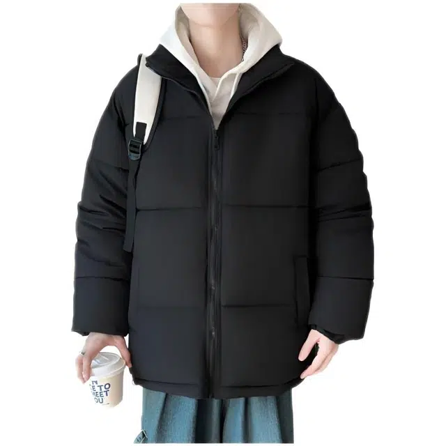 木木兔 棉服潮流轻薄棉衣加厚大码保暖面包服外套 男款