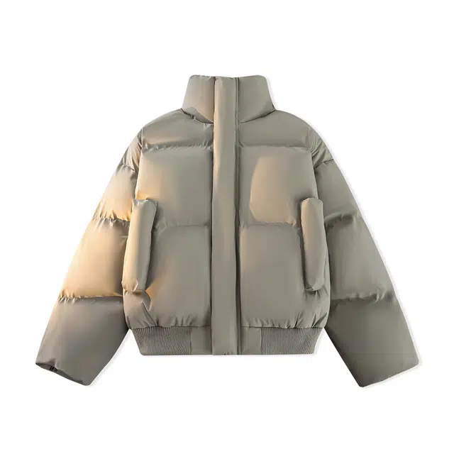 范索米 冬季小众高街感 廓形短款面包服保暖休闲棉服情侣 男女同款