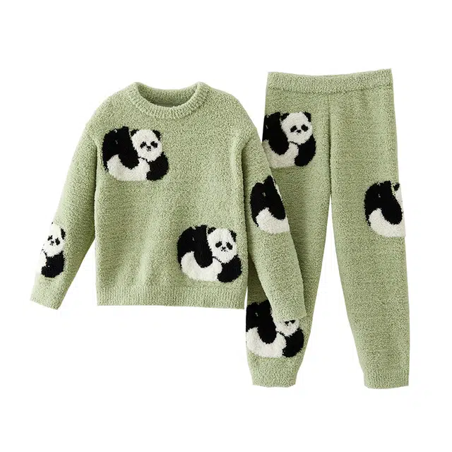 棉奇熊儿童家居服 半边绒秋冬季加厚加绒保暖睡衣