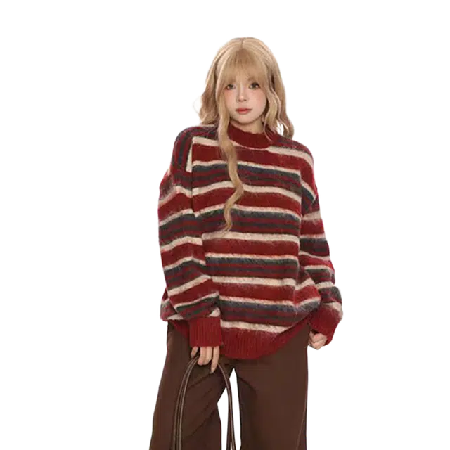 一碗士多 美式高街时尚流行痞帅个性高级设计日常通勤宽松舒适百搭针织衫 男女同款