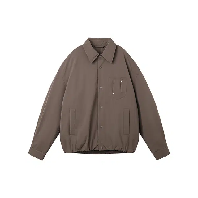 希越 简约风翻领宽松廓形工装风保暖外套羽绒服 男款