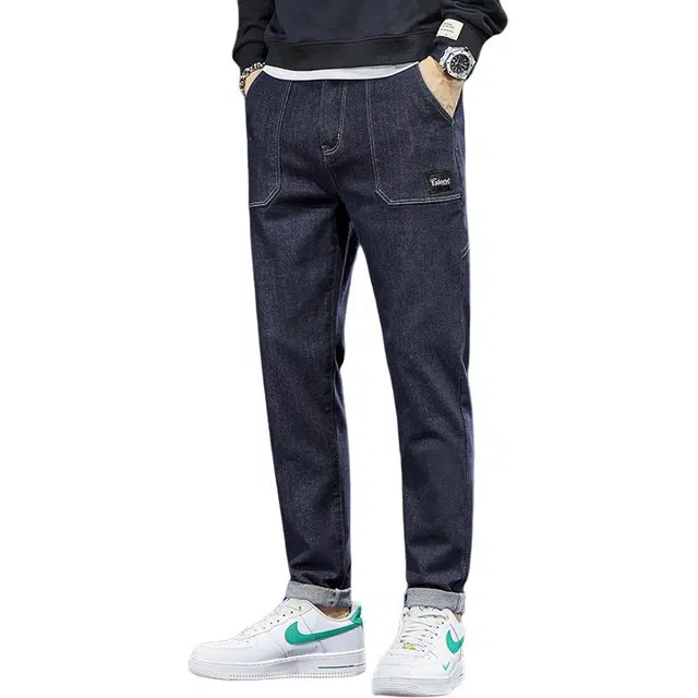 潮人榜 美式复古水洗痞帅直筒秋冬款宽松潮牌时尚休闲百搭显瘦潮流弹力轻商务韩版高品质牛仔裤  男款