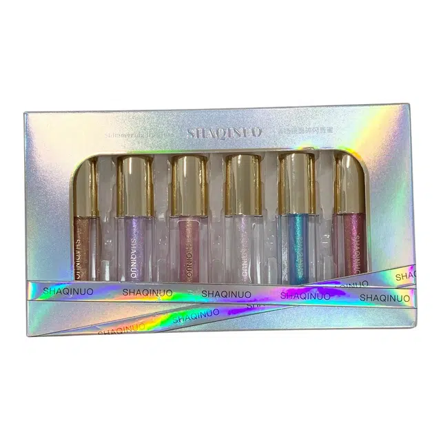 莎琪诺 清透镜面碎闪唇蜜套装 水光 易上色玻璃唇细闪