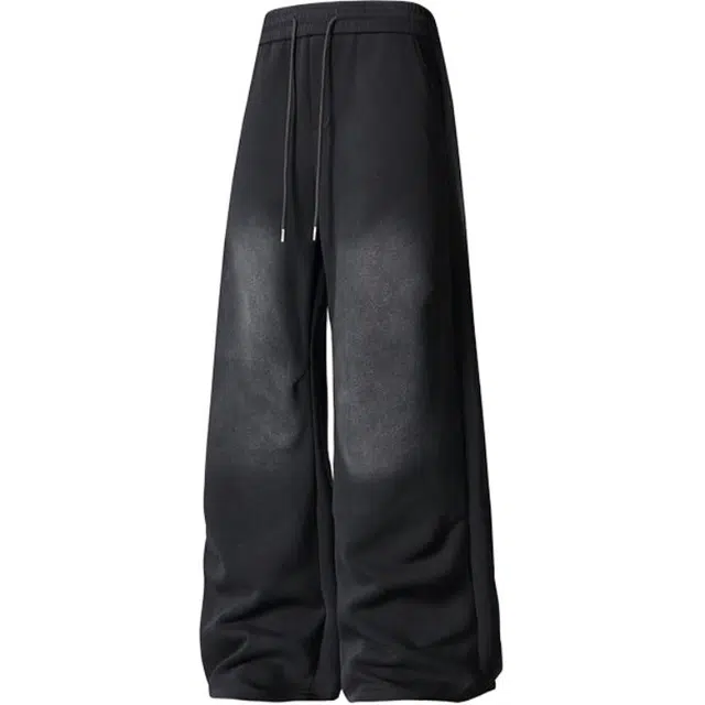 颂希尔 美式水洗弯刀卫裤潮牌秋季宽松垂感阔腿慵懒风百搭运动长裤休闲裤 男女同款