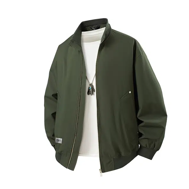 【dme】 美式复古设计感休闲宽松百搭通勤无性别工装小众时尚立领夹克外套 男女同款