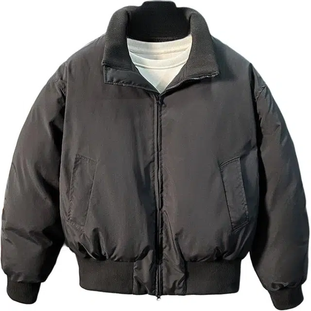 沐诚阳译 韩版潮流立领棒球服男高街痞帅百搭面包服廓形飞行员高级外套棉服 男款