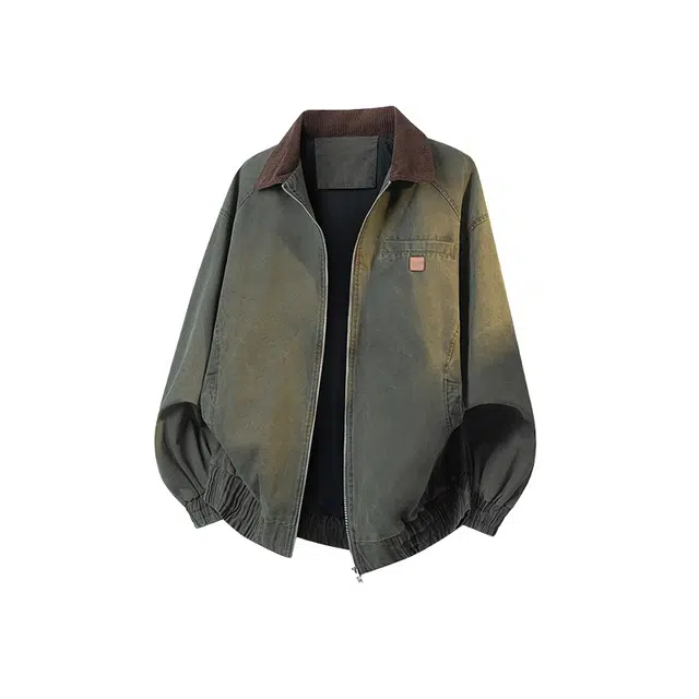 假日伯爵 秋冬季长袖男装气质小众设计学生痞帅流行简约慵懒文艺宽松休闲外套夹克 男女同款