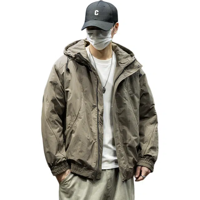 潮人榜 美式复古工装上衣男冬季宽松大码连帽棉衣外套潮牌痞帅户外保暖棉服 男款