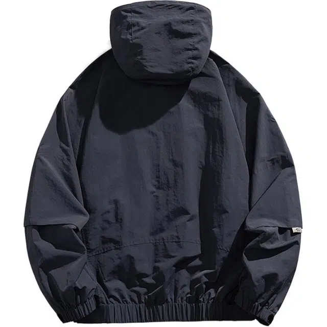 宫奴 潮牌户外防风防水宽松廓形短款连帽工装外套夹克 男女同款